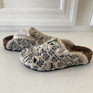 Free People Textile Damon Cozy Boho Mules Sz 36